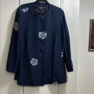 Akris  Navy blue Floral Women's Jacket